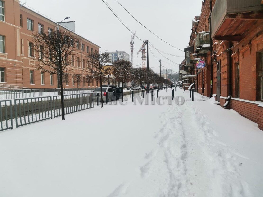 Как выглядит центр города после снегопада – новости Днепра