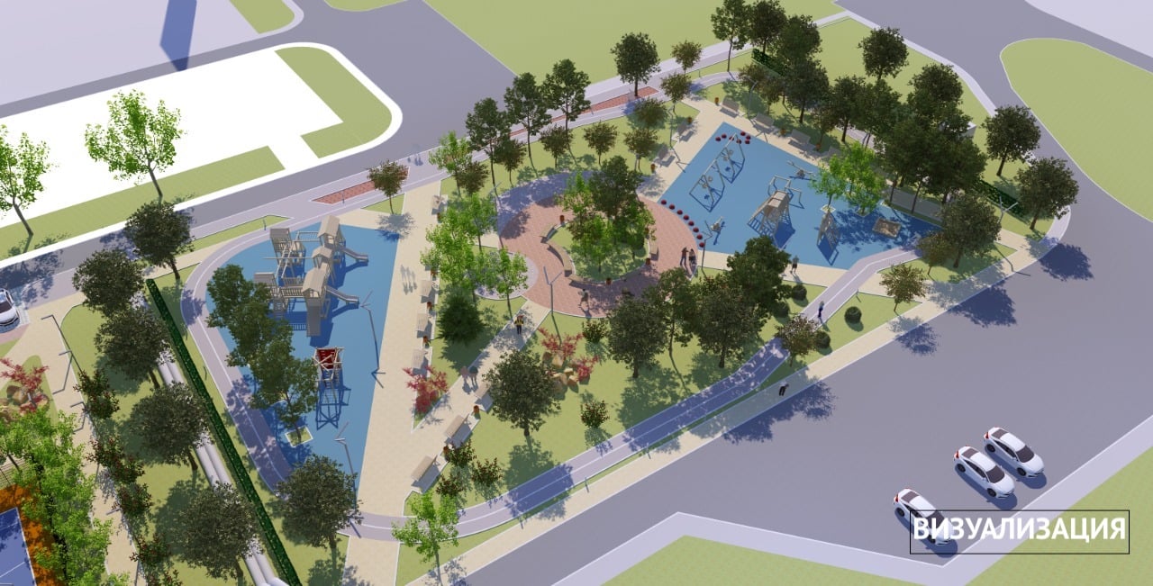 Новости Днепра про Детский городок и места для спорта: в Днепре на Янтарной реконструируют сквер