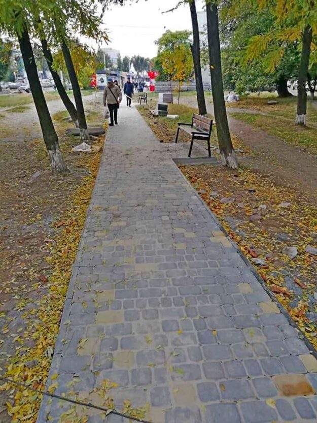 Новые пешеходные дорожки в АНД районе - новости Днепра