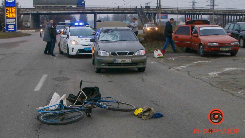 Новости Днепра про На Донецком шоссе велосипедист попал под колеса авто (ФОТО)